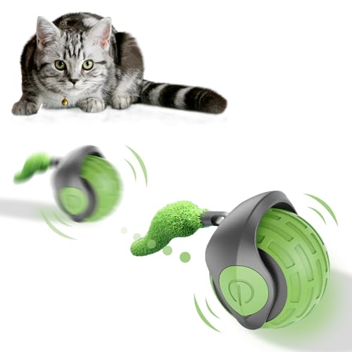 PZCC Elektrisches interaktives Katzenspielzeug, interaktiver Spielball für Katzen mit TYPE-C-Aufladung, Zwei Geschwindigkeitsstufen Smart Ball mit langer Betriebszeit und zufälligem PZCC Elektrisches interaktives Katzenspielzeug, interaktiver Spielball für Katzen mit TYPE-C-Aufladung, Zwei Geschwindigkeitsstufen Smart Ball mit langer Betriebszeit und zufälligem von PZCC