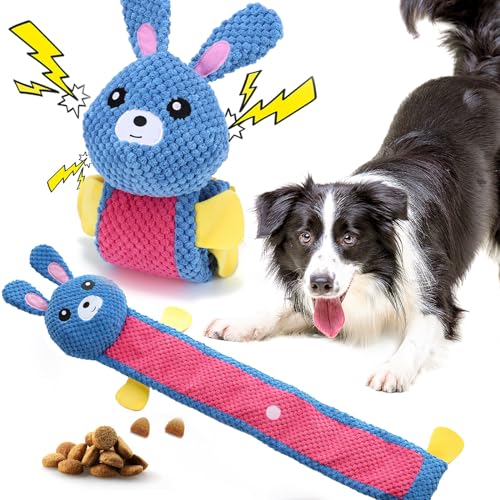 PZJFH Stoff Kauspielzeug für Hunde, Intelligenzspielzeug für Hunde, Quietschend Welpenspielzeug, Bissfest Beißspielzeug Interaktives Hundespielzeug Für Große Mittelgroße Hunde von PZJFH