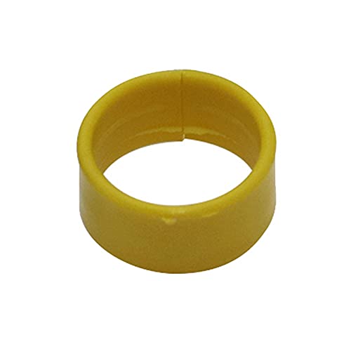 Hühnerfußring, 100 Stück, Geflügelfußring, Innendurchmesser 4,1 cm, 4,6 cm, 4,6 cm, 2 cm, Hühner-Clip-Ringe, Geflügelbeinbänder, rot, 1,6 cm (gelb, 1,6 cm) von PZOFERLIN