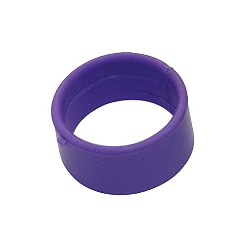 Hühnerfußring, 100 Stück, Geflügelfußring, Innendurchmesser 4,1 cm, 4,6 cm, 4,6 cm, 2 cm, Hühner-Clip-Ringe, Geflügelbeinbänder, rot, 1,6 cm (lila, 1,6 cm) von PZOFERLIN