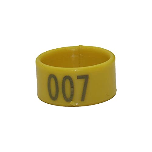Hühnerfußring, 1000 Stück, Innendurchmesser 4,1 cm, 4,6 cm, 4,6 cm, 2 cm, offener Typ, Hühnerfußring, Vogelfußringe, rot, 1,6 cm (gelb, 2 cm) von PZOFERLIN