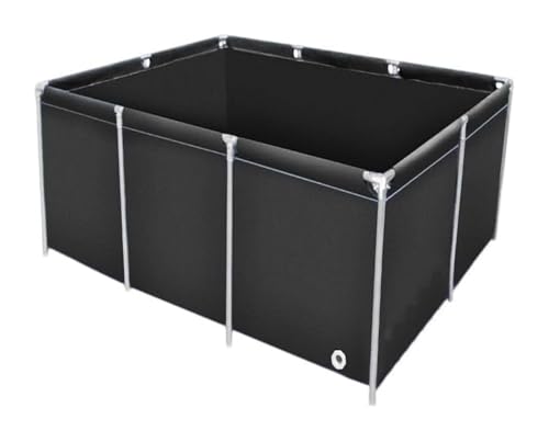 Segeltuch-Wasserspeicher Leinwand Fischteich Wasser Lagerung Plane Mit DrainValve Multicolor Mehrere Größen(Black,16.4x9.8ft(5x3m)) von PZOFERLIN