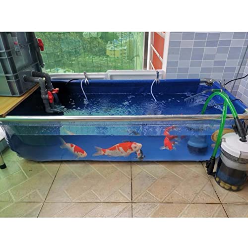 Segeltuch-Wasserspeicher Tragbarer, zusammenklappbarer Wassertank aus Segeltuch mit PVC-Innenfutter und transparentem Stahlrahmen for Fisch- und Koiteiche(100x60x35cm) von PZOFERLIN