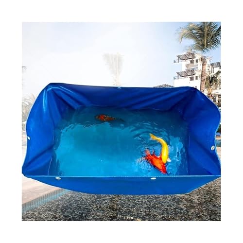 Segeltuch-Wasserspeicher Wasserspeicher & Teichfolie 0,5 mm Plane mit Öse & Ablassventil Blau Mehrere Größen(1X1X0.6M) von PZOFERLIN
