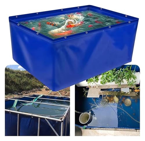 Segeltuch-Wasserspeicher Zusammenklappbares Segeltuch-Wasser-Vorratsbehälter-Fischteich-blaues 0,45 mm PVC-Segeltuch, mehrere Größen(5x2x1M) von PZOFERLIN