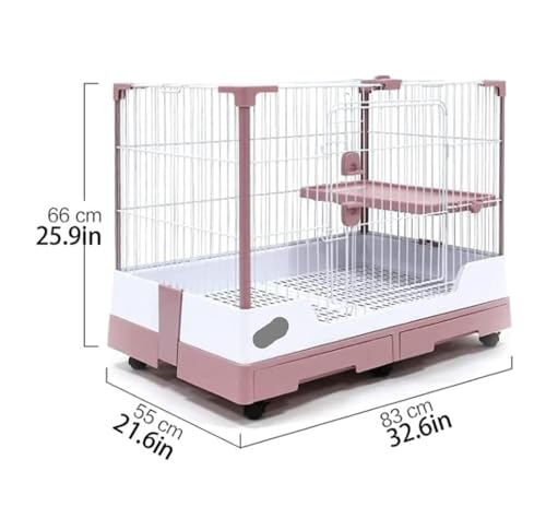 Vogelkäfig Vogelkäfig Schmiedeeisen mit Rädern Tragbare Reise for kleine Vögel 83x55x66cm(Pink) von PZOFERLIN