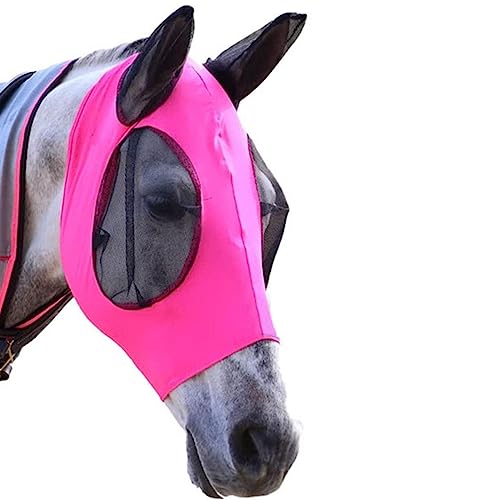 Fliegenmaske mit Pferd, Gesichtsschutz, Kopfschutz – elastische Maske für Pferdeaugen, Maske gegen Mücken, mit Ohren für Pferde Pacienjo von Pacienjo