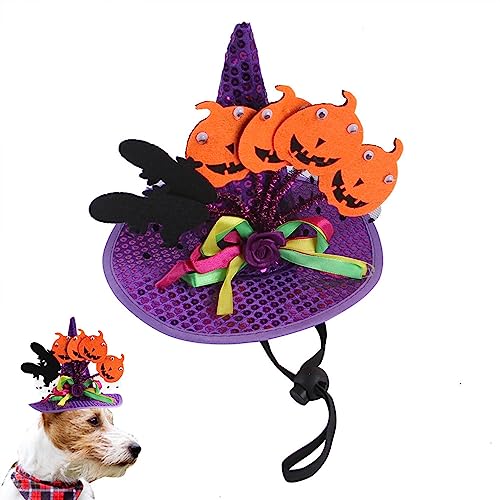 Halloween-Hundehut, Bandana-Kostüm für Hunde, für Halloween-Party, Halloweenhut für Haustiere mit Kürbismotiv, Fledermaus, weiches Kostü für Pacienjo von Pacienjo