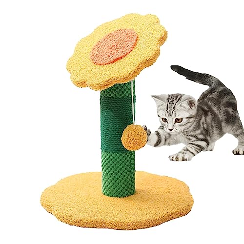 Kratzbaum für Katzen, Kletterständer für Kratzbrett, Sonnenblume, für Haustiere | Aktivitätszubehör für Katzen mit dicker Struktur für mittelgroße Katzen Pacienjo von Pacienjo