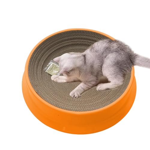 Kratzmatte für Katzen | Möbelschutz rund zum Kratzen für Katzen, Katzen-Krallenschärfbett ohne Krümel, Bett aus Innenkarton, verstellbar und rutschfest für den Boden Pacienjo von Pacienjo