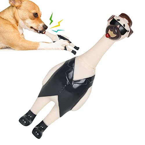 Hundespielzeug Scream – Huhnhund aus Gummi – Hundespielzeug aus Molarem Gummi zum Kauen, weich, quietschendes Geräusch für kleine mittelgroße Welpen Hundespielzeug Scream – Huhnhund aus Gummi – Hundespielzeug aus Molarem Gummi zum Kauen, weich, quietschendes Geräusch für kleine mittelgroße Welpen von Pacienjo