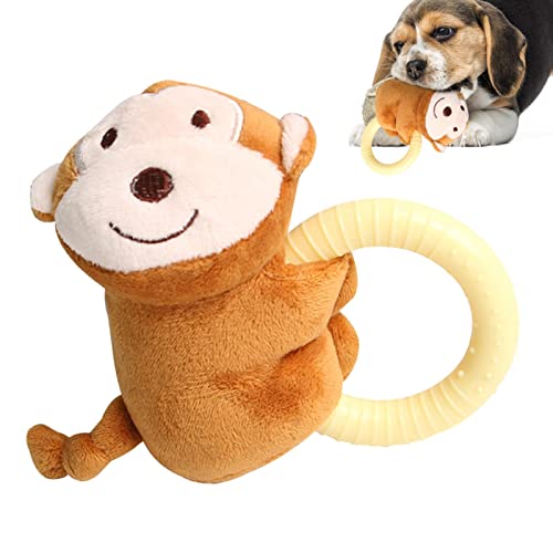 Pacienjo Hundespielzeug für quietschende Hunde, langlebig, interaktiv, Tierform mit Griffen, quietschendes Spielzeug für Welpen, lustiges Kauspielzeug für Hunde, Kauspielzeug zum Kauen von Pacienjo