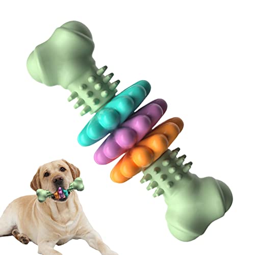 Pacienjo Robustes Kauspielzeug für Hunde – Kauspielzeug aus Gummi mit sauberen Zähnen – Hundespielzeug in Knochenform, langlebiges Kauspielzeug für kleine und große Hunde von Pacienjo