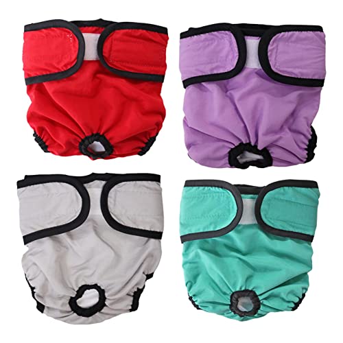 Wiederverwendbare Windeln für weibliche Hunde, 4 Stück, waschbar und wiederverwendbar, mit verstellbarem Design – Design in leuchtenden Farben für kleine Hunde, Welpen und Wiederverwendbare Windeln für weibliche Hunde, 4 Stück, waschbar und wiederverwendbar, mit verstellbarem Design – Design in leuchtenden Farben für kleine Hunde, Welpen und von Pacienjo