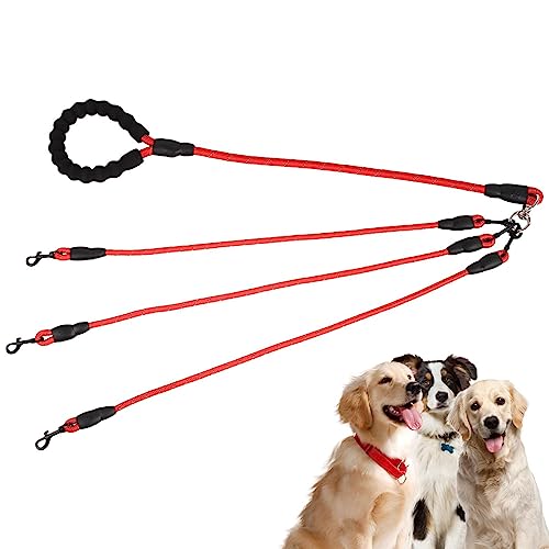 Robuste Hundeleine für 3 Hunde, Sicherheitsleinen für Hunde, stabile Sicherheitsleinen für Hunde, mit 360 ° drehbarer Vorrichtung und gepolstertem Griff, verhedderungsfrei, mehrere Robuste Hundeleine für 3 Hunde, Sicherheitsleinen für Hunde, stabile Sicherheitsleinen für Hunde, mit 360 ° drehbarer Vorrichtung und gepolstertem Griff, verhedderungsfrei, mehrere von Pacienjo