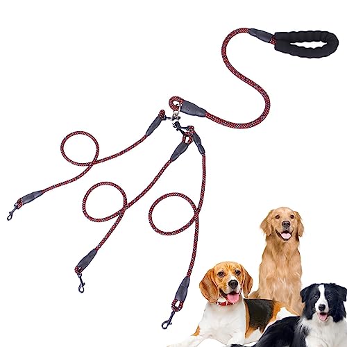 Robuste Leine für 3 Hunde, Sicherheitsleinen für Hunde | Leine für mehrere Hunde, mehrfacher Verteiler, Leine für DREI Hunde mit 360° drehbarem Gerät und riff Robuste Leine für 3 Hunde, Sicherheitsleinen für Hunde | Leine für mehrere Hunde, mehrfacher Verteiler, Leine für DREI Hunde mit 360° drehbarem Gerät und riff von Pacienjo