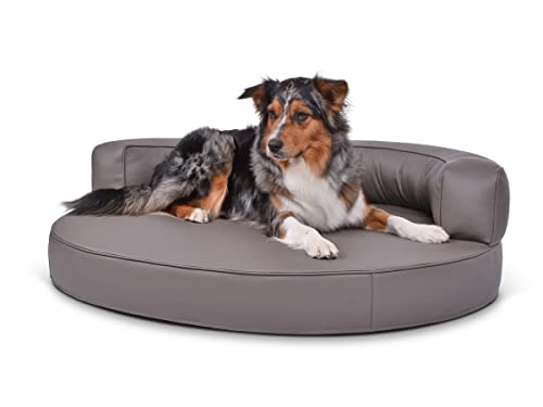 Mypado Hundebett, Hundesofa Atlanta Kunstleder Taupe wasserabweisend, Feels Like Heaven von Mypado