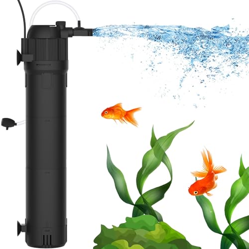Aquarium Filter, Einstellbare 800 L/h Filter Aquarium, 8 W Leiser Aquarium Innenfilter, mit Algenentfernung, Sauerstoffanreicherung und Wasserumwälzung, Geeignet für Kleine Aquarien bis 250 L. Aquarium Filter, Einstellbare 800 L/h Filter Aquarium, 8 W Leiser Aquarium Innenfilter, mit Algenentfernung, Sauerstoffanreicherung und Wasserumwälzung, Geeignet für Kleine Aquarien bis 250 L. von Padwa Lifestyle