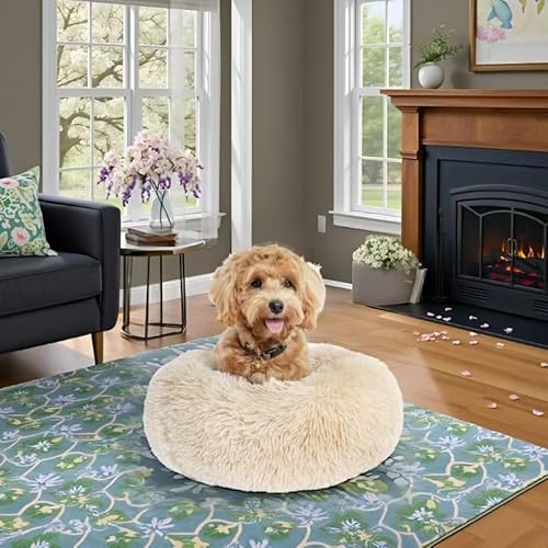 Weicher großer Hundebett, Waschbares Hundekissen für große Hunde, Bequemes rutschfestes Hundekissen mit langem Plüsch, beige, 120×120 cm Weicher großer Hundebett, Waschbares Hundekissen für große Hunde, Bequemes rutschfestes Hundekissen mit langem Plüsch, beige, 120×120 cm von Pagcrebris