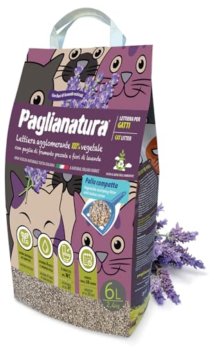 Katzenstreu Paglianatura Lavendel, 2,4 kg/6 l, klumpend, natürlich, parfümiert, langanhaltende Geruchskontrolle Katzenstreu Paglianatura Lavendel, 2,4 kg/6 l, klumpend, natürlich, parfümiert, langanhaltende Geruchskontrolle von Paglianatura