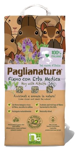 Naturheu mit Alfalfa 1300 g - Ballaststoff- und eiweißreiches Futter für Kaninchen, Nager und Kleintiere von Paglianatura