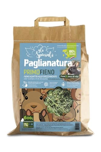 Paglianatura 600 g. mit 20% Alfalfa - ideale Ernährung für Kaninchenwelpen und Nager in den ersten 6 Monaten von Paglianatura