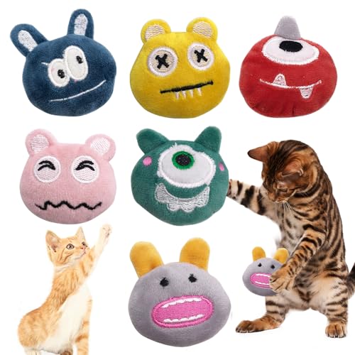 Pai Sence 6 Stück/Packung Katzenminze-Spielzeug, weiches Plüsch-Katzenspielzeug, niedliches Kätzchenspielzeug, interaktives Katzenspielzeug mit Katzenminze, für Indoor-Katzen, Kätzchen, Packung Pai Sence 6 Stück/Packung Katzenminze-Spielzeug, weiches Plüsch-Katzenspielzeug, niedliches Kätzchenspielzeug, interaktives Katzenspielzeug mit Katzenminze, für Indoor-Katzen, Kätzchen, Packung von Pai Sence