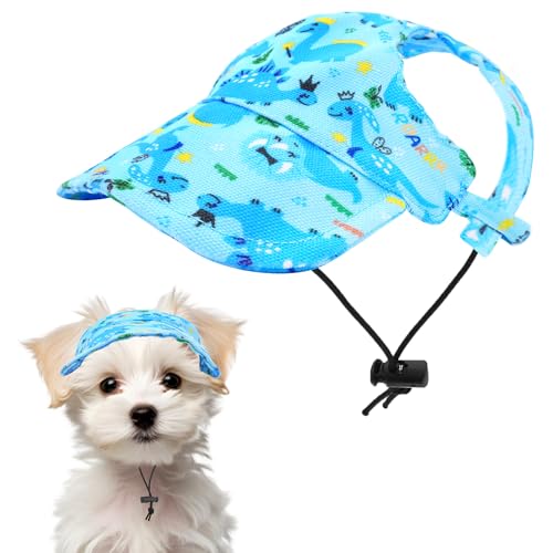 Pai Sence Baseballkappe mit Dinosaurier-Motiv, blaue Katze, Sommer, Strandvisier, Mini-Hunde, Sonnenhaube mit Ohrlöchern, Jungen, Größe XS Pai Sence Baseballkappe mit Dinosaurier-Motiv, blaue Katze, Sommer, Strandvisier, Mini-Hunde, Sonnenhaube mit Ohrlöchern, Jungen, Größe XS von Pai Sence