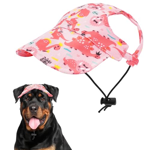 Pai Sence Baseballkappe mit Dinosaurier-Motiv, für Hunde, Sommer-Sonnenhut, mit Ohrlöchern, Größe XL, Rosa Pai Sence Baseballkappe mit Dinosaurier-Motiv, für Hunde, Sommer-Sonnenhut, mit Ohrlöchern, Größe XL, Rosa von Pai Sence