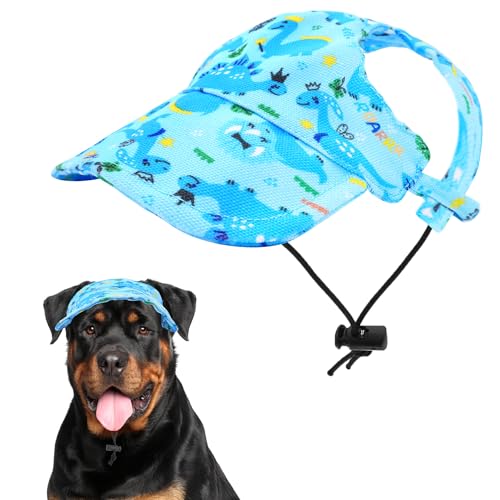 Pai Sence Blaue Dinosaurier-Baseballkappe für Hunde, Trucker-Mütze für Hunde, Sommer-Sonnenhut, mit Ohrlöchern, Jungen, Größe XL Pai Sence Blaue Dinosaurier-Baseballkappe für Hunde, Trucker-Mütze für Hunde, Sommer-Sonnenhut, mit Ohrlöchern, Jungen, Größe XL von Pai Sence