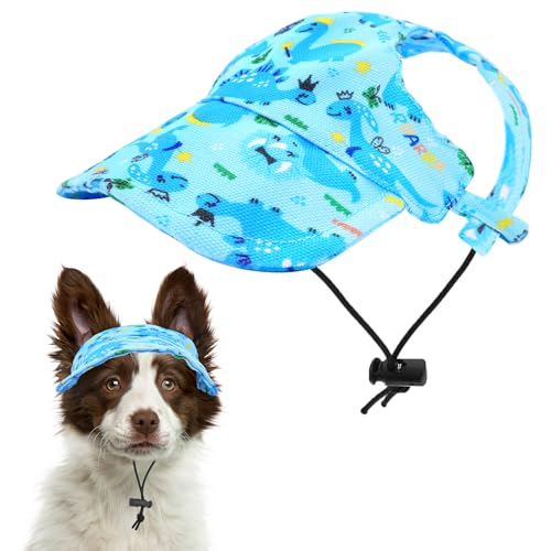 Pai Sence Dinosaurier-Trucker-Mütze für große Hunde, blaue Baseballkappe, Sommerhut, Sonnenhaube mit Ohrlöchern, Jungen, Größe L Pai Sence Dinosaurier-Trucker-Mütze für große Hunde, blaue Baseballkappe, Sommerhut, Sonnenhaube mit Ohrlöchern, Jungen, Größe L von Pai Sence