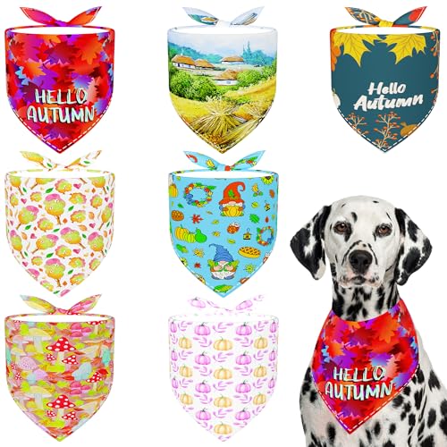 Pai Sence Hundehalstücher für große Hunde, 84 cm, Größe XL, Herbst-Hundehalstuch, verstellbar, Nähen, Saumschals, Fellpflege, Größe L, 7 Stück Pai Sence Hundehalstücher für große Hunde, 84 cm, Größe XL, Herbst-Hundehalstuch, verstellbar, Nähen, Saumschals, Fellpflege, Größe L, 7 Stück von Pai Sence