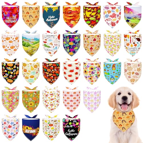 Pai Sence Hundehalstücher für kleine und mittelgroße Hunde, verstellbar, Polyester, Größe M, 63,5 cm, 30 Stück Pai Sence Hundehalstücher für kleine und mittelgroße Hunde, verstellbar, Polyester, Größe M, 63,5 cm, 30 Stück von Pai Sence