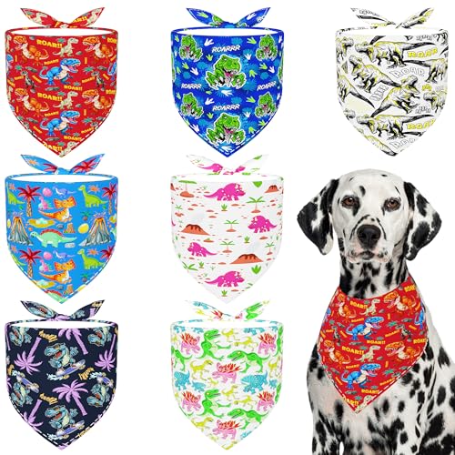 Pai Sence Hundehalstücher mit Dinosaurier-Motiv für große Hunde, Größe XXL, zum Nähen, Saumen, einseitig, XL, Sabber-Lätzchen, Partypflege, Größe L, 7 Stück Pai Sence Hundehalstücher mit Dinosaurier-Motiv für große Hunde, Größe XXL, zum Nähen, Saumen, einseitig, XL, Sabber-Lätzchen, Partypflege, Größe L, 7 Stück von Pai Sence