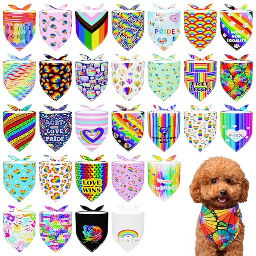 Pai Sence Pride Hundehalstücher für kleine Hunde, Kätzchen, 45,7 cm, Regenbogenfarben, 30 Stück Pai Sence Pride Hundehalstücher für kleine Hunde, Kätzchen, 45,7 cm, Regenbogenfarben, 30 Stück von Pai Sence
