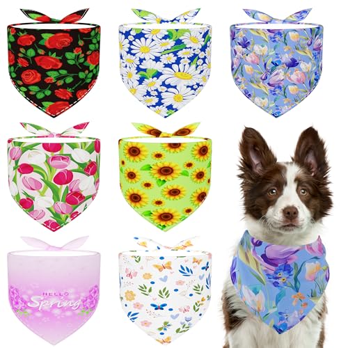Pai Sence Spring Hundehalstücher für große Hunde, verstellbar, Größe XL, 84 cm, Größe L, 7 Stück Pai Sence Spring Hundehalstücher für große Hunde, verstellbar, Größe XL, 84 cm, Größe L, 7 Stück von Pai Sence