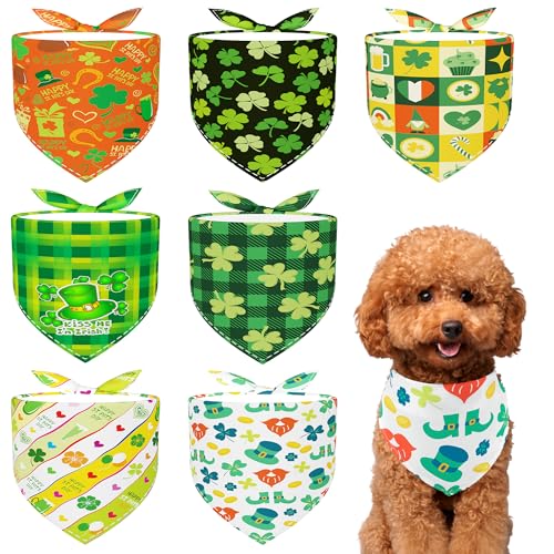 Pai Sence St Patricks Day Hundehalstücher für kleine Hunderassen, 7 Stück, 45,7 cm, verstellbare Schals, Welpenpflege, Größe S Pai Sence St Patricks Day Hundehalstücher für kleine Hunderassen, 7 Stück, 45,7 cm, verstellbare Schals, Welpenpflege, Größe S von Pai Sence