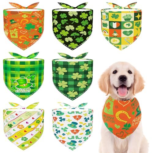 Pai Sence St. Patricks Day Hundehalstücher für mittelgroße Hunderassen, 7 Stück, für kleine Hunde, 63,5 cm, verstellbar, Größe M Pai Sence St. Patricks Day Hundehalstücher für mittelgroße Hunderassen, 7 Stück, für kleine Hunde, 63,5 cm, verstellbar, Größe M von Pai Sence