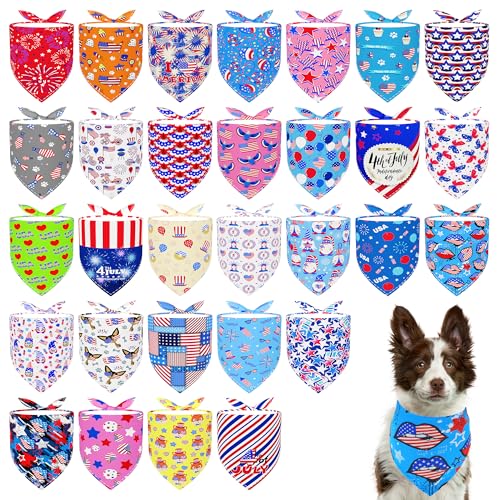 Pai Sence Unabhängigkeitstag Hundehalstücher für große Hunde, 84 cm, Größe XL, patriotische Hunde, Bandana, Fellpflege, Größe L, 30 Stück Pai Sence Unabhängigkeitstag Hundehalstücher für große Hunde, 84 cm, Größe XL, patriotische Hunde, Bandana, Fellpflege, Größe L, 30 Stück von Pai Sence