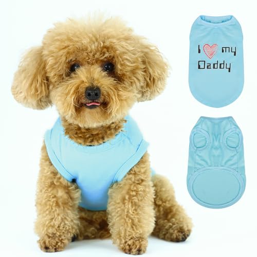 Ausdrucksstarke Haustierweste: ärmelloses Hundehemd mit Aufschrift "I Love My Daddy", ideal für Chihuahuas, Pudel, Yorkshire Terrier, und mehr, bezauberndes Design, ultimativer Komfort, einfache Ausdrucksstarke Haustierweste: ärmelloses Hundehemd mit Aufschrift "I Love My Daddy", ideal für Chihuahuas, Pudel, Yorkshire Terrier, und mehr, bezauberndes Design, ultimativer Komfort, einfache von Paiaite
