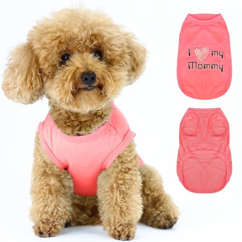 Ausdrucksstarke Haustierweste: ärmelloses Hundehemd mit Aufschrift "I Love My Mommy", ideal für Chihuahuas, Pudel, Yorkshire Terrier, niedliches Design, ultimativer Komfort, einfache Pflege, Größe L, von Paiaite