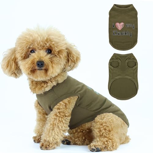 Ausdrucksstarke Haustierweste: ärmelloses Hundeshirt mit Aufschrift "I Love My Daddy", ideal für Chihuahuas, Pudel, Yorkshire Terrier und mehr, bezauberndes Design, ultimativer Komfort, einfache Ausdrucksstarke Haustierweste: ärmelloses Hundeshirt mit Aufschrift "I Love My Daddy", ideal für Chihuahuas, Pudel, Yorkshire Terrier und mehr, bezauberndes Design, ultimativer Komfort, einfache von Paiaite