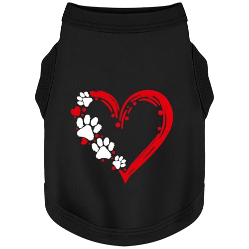 Discover Cozy Sleeveless Canine Wear: Weiches, leichtes und atmungsaktives Hunde-Shirt aus Baumwolle mit Herz- und Pfoten-Grafik. Das Tanktop ist ideal für kleine, mittelgroße und große Rassen, Discover Cozy Sleeveless Canine Wear: Weiches, leichtes und atmungsaktives Hunde-Shirt aus Baumwolle mit Herz- und Pfoten-Grafik. Das Tanktop ist ideal für kleine, mittelgroße und große Rassen, von Paiaite