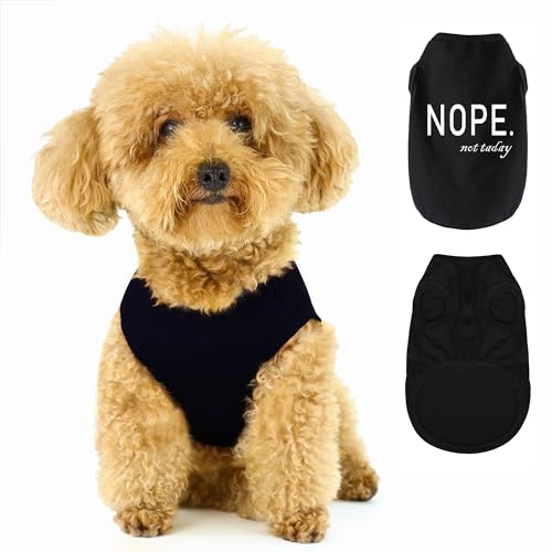 Entdecken Sie Cozy Cotton Canine Wear: Weiches, leichtes und atmungsaktives Hundehemd mit auffälligen Grafiken (keine heute), hält Ihren pelzigen Freund warm und bequem. Schwarz, Größe XXS von Paiaite