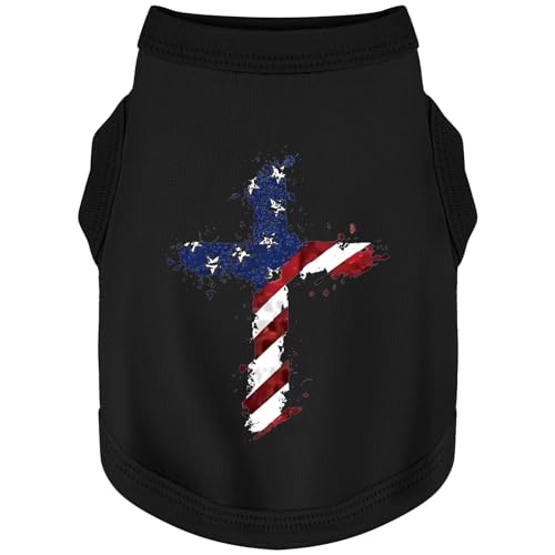Entdecken Sie Cozy Cotton Canine Wear: Weiches, leichtes und atmungsaktives Hundehemd mit auffälliger Grafik (Sicherheit), hält Ihren pelzigen Freund warm und bequem. Faustflagge, Größe XS von Paiaite