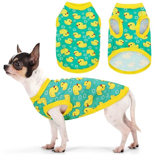Entzückende gelbe Ente Hunde-Shirt: leichtes Polyester-Cartoon-Welpenweste, kleine, mittelgroße und große Hunde-T-Shirt, Sommer-Haustierkleidung, niedliche Hundebekleidung, atmungsaktives Entzückende gelbe Ente Hunde-Shirt: leichtes Polyester-Cartoon-Welpenweste, kleine, mittelgroße und große Hunde-T-Shirt, Sommer-Haustierkleidung, niedliche Hundebekleidung, atmungsaktives von Paiaite