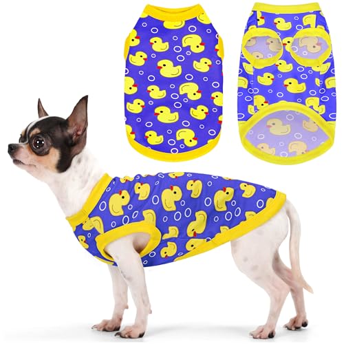 Entzückende gelbe Ente Hunde-Shirt: leichtes Polyester-Cartoon-Welpenweste, kleine, mittelgroße und große Hunde-T-Shirt, Sommer-Haustierkleidung, niedliche Hundebekleidung, atmungsaktives Entzückende gelbe Ente Hunde-Shirt: leichtes Polyester-Cartoon-Welpenweste, kleine, mittelgroße und große Hunde-T-Shirt, Sommer-Haustierkleidung, niedliche Hundebekleidung, atmungsaktives von Paiaite