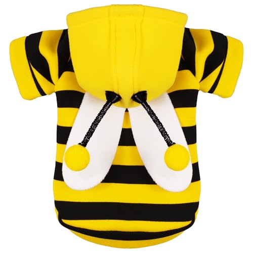 Entzückendes Bumblebee Halloween-Kostüm für mittelgroße Hunde: mit lustigen Flügeln und einem gemütlichen schwarz-gelben Sweatshirt-Design, perfekt für Cosplay und festliche Feiern! XS Entzückendes Bumblebee Halloween-Kostüm für mittelgroße Hunde: mit lustigen Flügeln und einem gemütlichen schwarz-gelben Sweatshirt-Design, perfekt für Cosplay und festliche Feiern! XS von Paiaite