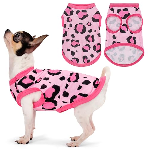 Entzückendes rosa Leoparden-Hunde-Shirt: leichtes Polyester-Cartoon-Welpenweste, kleine, mittelgroße und große Hunde-T-Shirt, Sommer-Haustierkleidung, niedliche Hundebekleidung, atmungsaktives Entzückendes rosa Leoparden-Hunde-Shirt: leichtes Polyester-Cartoon-Welpenweste, kleine, mittelgroße und große Hunde-T-Shirt, Sommer-Haustierkleidung, niedliche Hundebekleidung, atmungsaktives von Paiaite