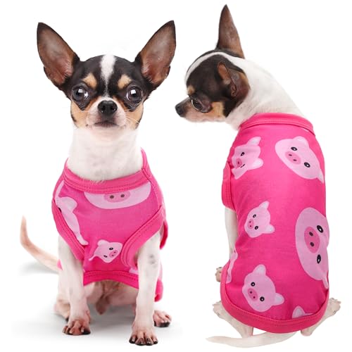Entzückendes rosa Schweine-Hunde-Shirt: leichtes Polyester-Cartoon-Welpenweste, kleine, mittelgroße und große Hunde-T-Shirt, Sommer-Haustierkleidung, niedliche Hundebekleidung, atmungsaktives Entzückendes rosa Schweine-Hunde-Shirt: leichtes Polyester-Cartoon-Welpenweste, kleine, mittelgroße und große Hunde-T-Shirt, Sommer-Haustierkleidung, niedliche Hundebekleidung, atmungsaktives von Paiaite